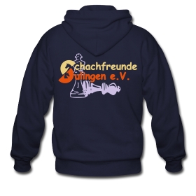 Männer Kapuzenjacke mit Logo hinten und Springersymbol vorne